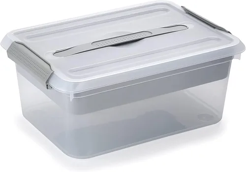 Vista 8 de BTSKY - Caja de almacenamiento para apilar y transportar, contenedor de almacenamiento de plástico transparente apilable con bandeja extraíble, caja