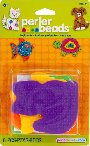 Vista 10 de Perler Tableros pequeños con forma divertida para cuentas fusibles, surtido, 8.5 x 5.25 x 2, paquete de 5