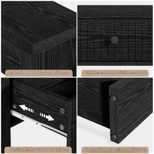 Vista 7 de Tribesigns Mesa de entrada extra larga de 70.9 pulgadas con 3 cajones, mesa consola de sofá con estantes de almacenamiento abiertos, mesas de madera