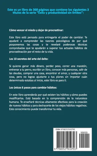 Vista 2 de Serie Éxito y productividad sin límites Serie de 3 títulos Cómo vencer el miedo y dejar de procrastinar, Los 10 secretos del arte del éxito y Los