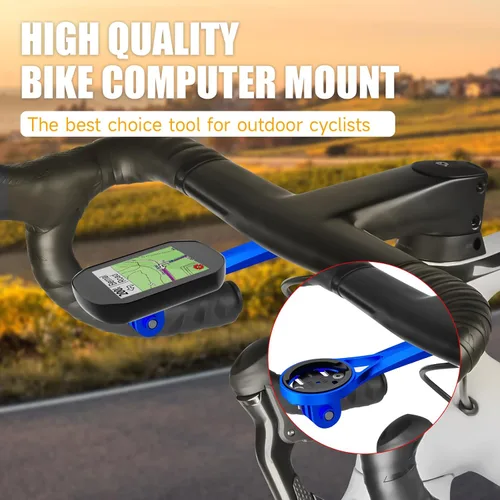 Vista 4 de Soporte para computadora de bicicleta, aleación de aluminio frontal compatible con Garmin, Wahoo, Bryton, Cateyer, cámara de acción deportiva
