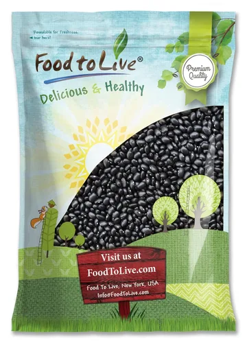 Vista 8 de Food to Live Frijoles de tortuga negra, 8 onzas de frijoles secos enteros, germinables, veganos, kosher, a granel. Bajo en sodio. Gran fuente