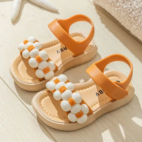Vista 2 de USYFAKGH Sandalias deslizantes para niños y niñas, sandalias de ducha para niños, sandalias de verano gruesas, impermeables, suela suave, sandalias