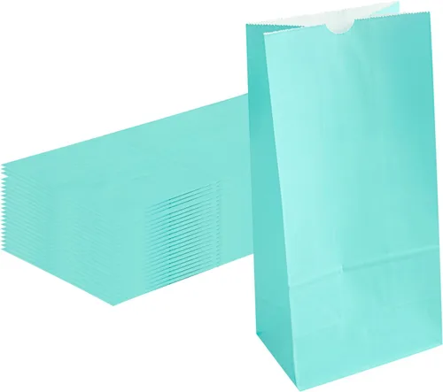 Vista 13 de Restaurantware Bag Tek - Bolsas de papel de 2 libras, 100 bolsas de almuerzo desechables, pequeñas para almuerzos, sándwiches y aperitivos, bolsas