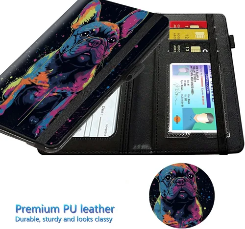 Vista 123 de Funda para chequera para hombres y mujeres, cartera de cuero RFID con ranuras para tarjetas de crédito, soporte de cheques duplicados personales