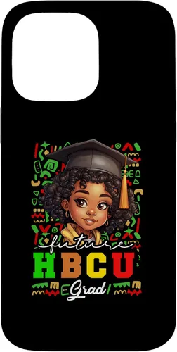 Vista 21 de Future HBCU Grad Black Girl Kids Graduation HBCU College Case for iPhone 16