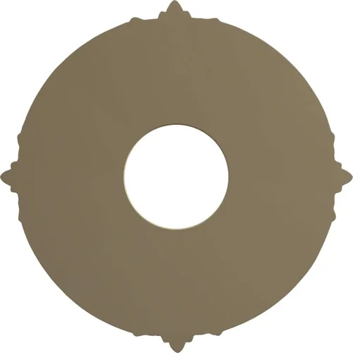 Vista 4 de Ekena Millwork CM12ATCGS Medallón de Techo Attica (Se Adapta a Doseles de hasta 3 1/2"), Pátina Verde Cobre Pintada a Mano