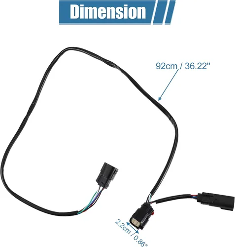 Vista 3 de X AUTOHAUX Arnés de Cableado de Desconexión Rápida para Motocicleta Compatible con Harley Davidson para Tour Pak 2014-2019 CD-TP-QD-14 Cable