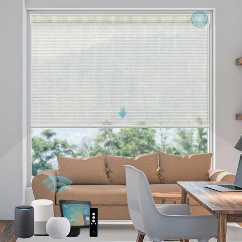 Vista 44 de SmartWings Persianas Enrollables Inteligentes Motorizadas con Filtro de Luz, Persianas Eléctricas con Control Remoto para Ventanas Compatibles