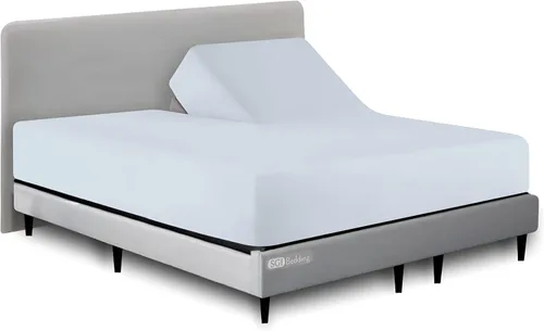 Vista 11 de SGI bedding Sábana bajera ajustable Queen Split Top de 28 pulgadas con cabezal flexible SOLO 100% algodón egipcio 1000 hilos Sábana bajera Flex Top