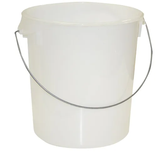 Vista 7 de Rubbermaid Productos comerciales Contenedor redondo de plástico para almacenamiento de alimentos con asa, 4 cuartos de galón, amarillo, rango