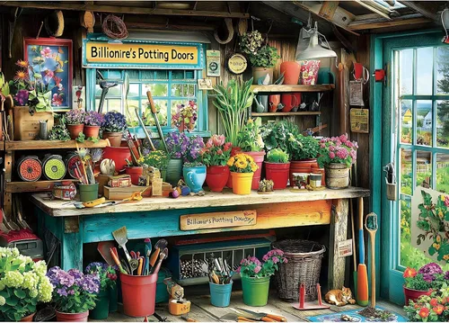 Vista 8 de MINIWAN Rompecabezas de 1000 piezas de arte de papel con plumas 3D para jardín de flores 27.5 x 19.7 pulgadas, letras en la parte posterior