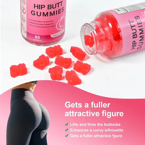 Vista 3 de Laicuherb BBL - Gomitas para mujer Curves-Berry Flaovr Booty Gummies con vitamina A, C, B6, 60 unidades de mezcla de hierbas en forma de oso