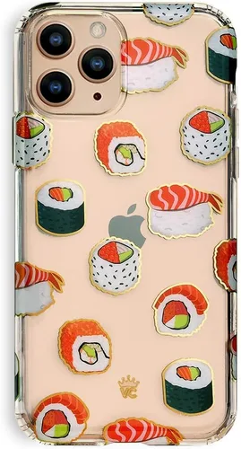 Vista 15 de VELVET CAVIAR Funda brillante iridiscente para iPhone 11 Pro, funda protectora estética para mujer (cuarzo ópalo azul)