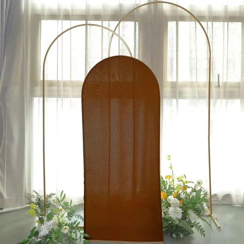 Vista 43 de Efavormart - Funda de elastano ajustada de elastano beige de 5 pies, ajuste cómodo, manga de fondo redonda para temas bohemios neutros y escenarios