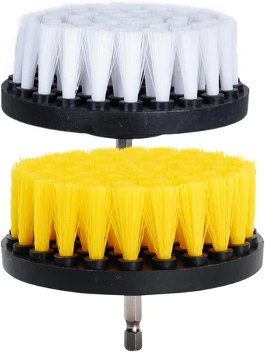 Vista 10 de HIFROM Cepillo de taladro – Accesorio de taladro eléctrico de 4 pulgadas, cepillo de limpieza para superficies de baño, lechada de azulejos, duchas