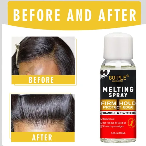 Vista 5 de Kit de Spray Adhesivo para Extensiones de Cabello - Pegamento para Encaje Frontal de Peluca y Cierre, Sin Derretimiento para Pelucas y Extensiones