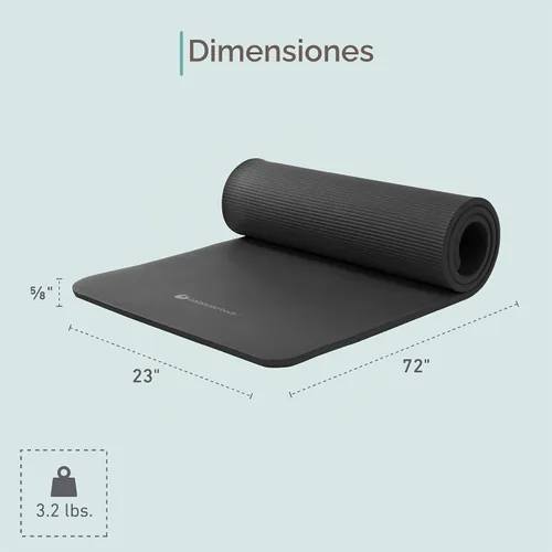 Vista 3 de Aeromat - Alfombrilla de pilates y yoga, azul, extra gruesa Balanced Body Negro