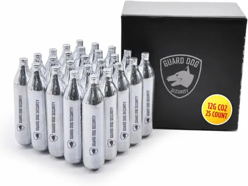 Vista 10 de Guard Dog Security 8 Gram / 12 Gram Co2 Cartridges, Non-Threaded for BB Gun, BB Pistol, Airsoft Pistol, and Paintball Markers, Snug fit, Solid Seal