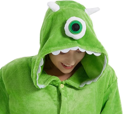 Vista 2 de Pijama unisex para adultos, para Halloween, Navidad, franela, caricaturas, cosplay, pijama