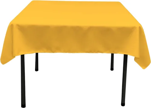 Vista 55 de LA Linen. Mantel cuadrado de popelina de poliéster