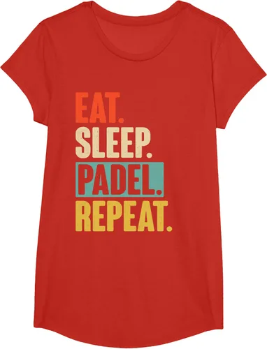 Vista 58 de Eat Sleep Padel Repeat - Camiseta de pádel retro vintage, Negro