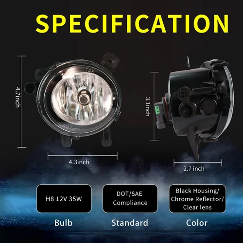 Vista 5 de Luces Antiniebla para BMW Serie 2 (F22 F23 228i 230i) 2012-2019/Serie 3 (F30 F31 F34 320i 328i 328d 330i 330e 335i 340i)/Serie 4