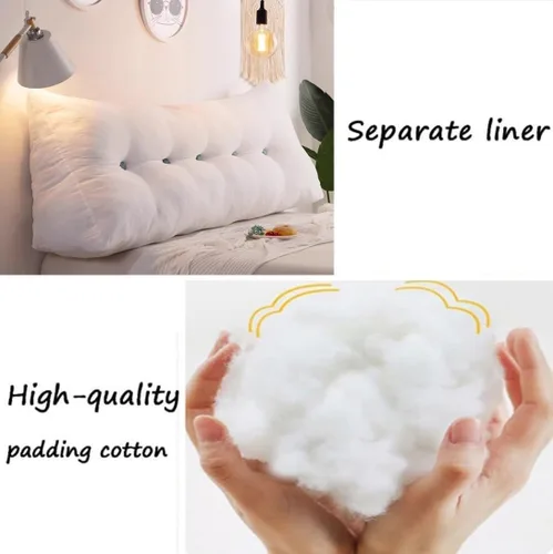 Vista 4 de EORNOW Almohada de cuña para cabecero, almohada de lectura de cuña para cama/sofá, cojín triangular para respaldo grande con funda extraíble