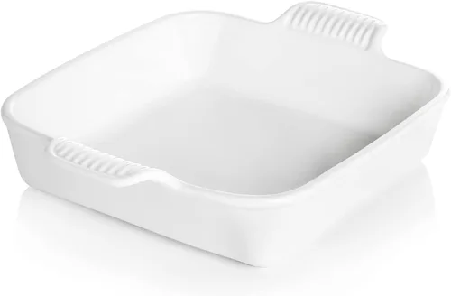 Vista 11 de Sweejar Plato de Cerámica para Hornear, Bandeja Rectangular Pequeña para Hornear con Asas Dobles, 20 Oz para Cocinar, Brownie, Cocina, 6.5 x 4.9 x