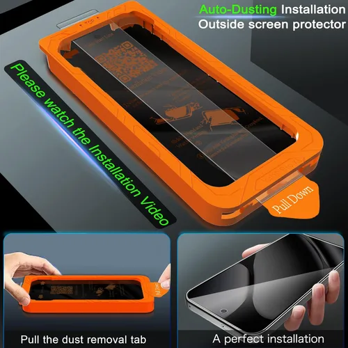Vista 2 de IMBZBK [Eliminación automática de polvo] Paquete de 3 protectores de pantalla para Google Pixel 10 Pro XL [compatible con fundas de teléfono], 3