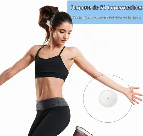 Vista 2 de Cubiertas de sensor para Libre 1/2/3 - 50 paquetes de parches adhesivos impermeables, cinta adhesiva transparente CGM de larga duración hasta 14