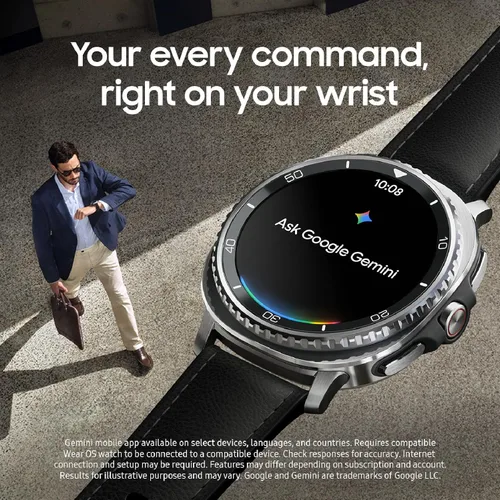 Vista 3 de Samsung Galaxy Watch 8 Classic (2025) - Reloj inteligente Bluetooth de 46 mm + tarjeta de regalo, diseño de cojín, bisel giratorio, botón rápido