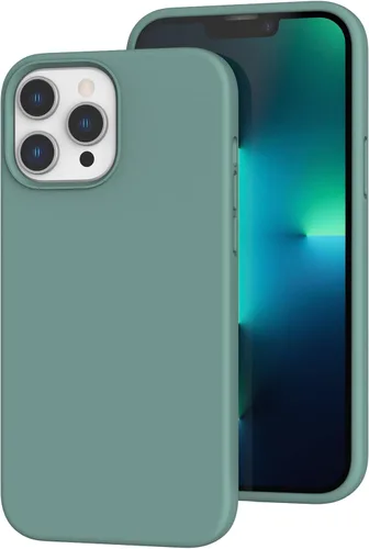 Vista 233 de Funda de silicona líquida compatible con iPhone 12 Pro Max 6.7 pulgadas, funda de gel de protección completa con forro de microfibra, funda