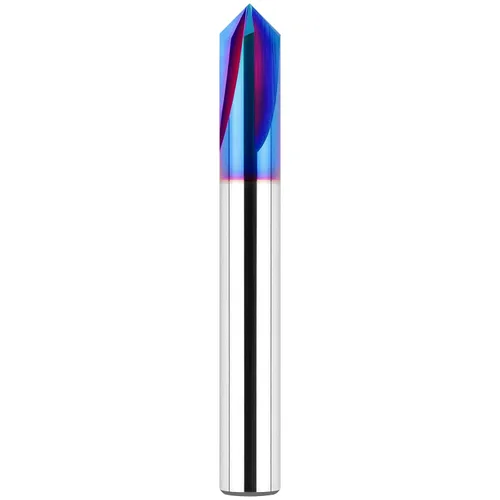Vista 16 de EANOSIC Broca de enrutador de ranura en V de 15 grados, vástago de 1/4 pulgadas, broca de carburo sólido con revestimiento azul nano para grabado