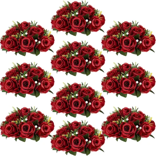 Vista 54 de Centros de mesa de flores para mesas de boda: decoraciones de mesa de Halloween, bolas de flores negras, centros de mesa para compromiso, ceremonia