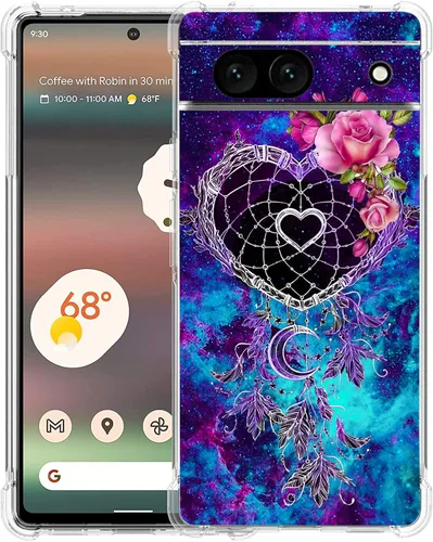Vista 20 de Funda para Google Pixel 7a, diseño de mariposas azules, rosas, protección contra caídas, a prueba de golpes, TPU de cuerpo completo, resistente a