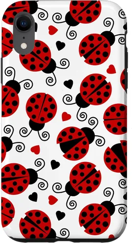 Vista 25 de Carcasa para iPhone 17 de mariquitas y corazones