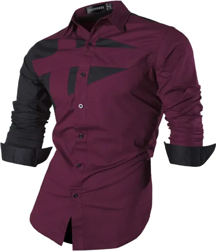Vista 2 de JZS041, camisa de vestir de manga larga para hombre