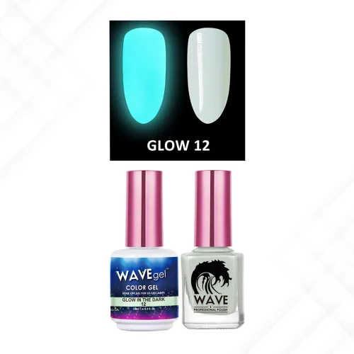 Vista 6 de Wavegel WAVEGEL - Juego de gel y esmalte de uñas a juego - Brilla en la oscuridad - # 01