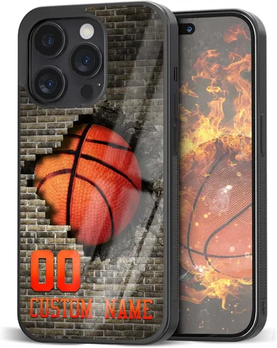 Vista 10 de Fundas de teléfono de baloncesto personalizadas para iPhone 8 11 12 13 14 15 16 17 Pro Max Plus Mini para Samsung A03 A13 A14 A15 A51 A52 A53 A54