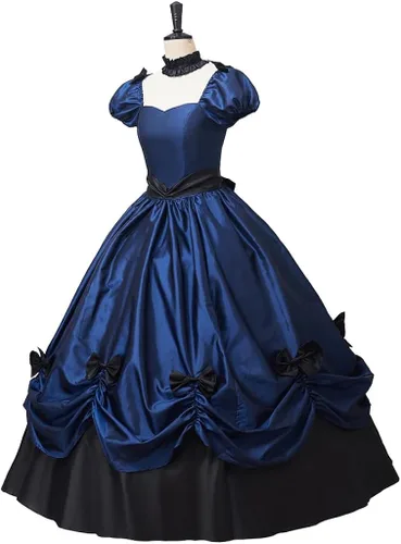 Vista 4 de Vestido victoriano gótico Southern Belle Marie Antoniette vestido de novia vestido de baile rococó baile de máscaras vestido de baile