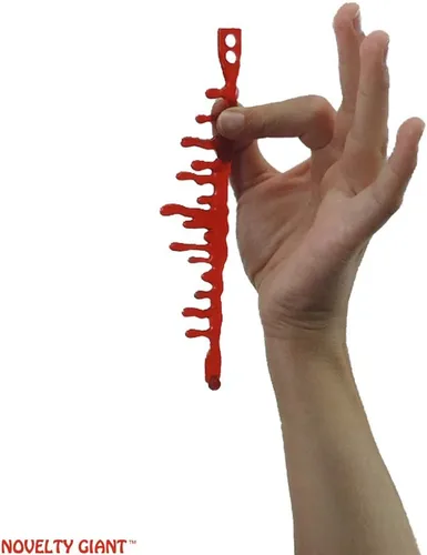 Vista 3 de Pulsera de fiesta de Halloween goteando sangre para disfraz de vampiro