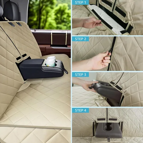 Vista 6 de Hamaca de suelo para perro XL para Ford F150, Chevy Silverado, GMC Sierra Caqui