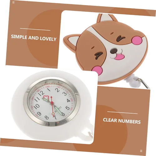 Vista 3 de NOLITOY 2 pcs Nurse Pocket Watch Hanging Nurse Watch Pocket Watches for Men Animal Nurse Watch Nurse Watches for Women Clip Nurse Watch Vet tech fob
