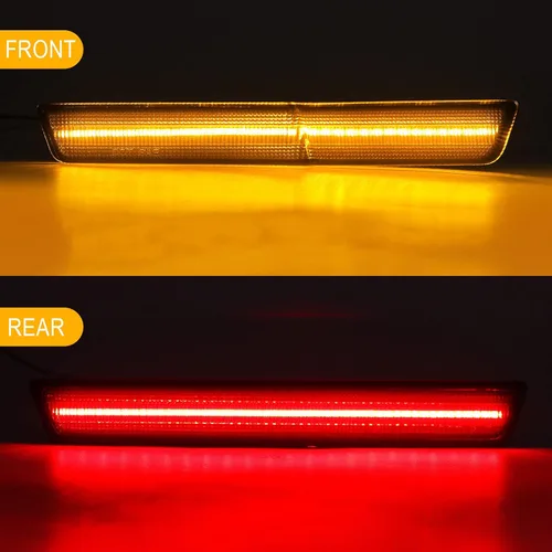 Vista 2 de R&F Auto 4 piezas de luces LED laterales de repuesto para Challenger SRT Hellcat 2018-2023, R/T Scat Pack de cuerpo ancho para Redeye Super Stock