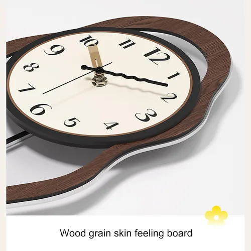 Vista 7 de Silent Wall Clock, Non Ticking Modern Round Pendulum Kitchen Clock Battery Operated for Living Room/Bedroom/Kitchen(Large)
