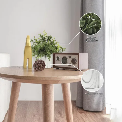 Vista 2 de Hollyone Plantas artificiales de interior, mini plantas artificiales de plástico, plantas verdes pequeñas, plantas falsas de eucalipto decoración