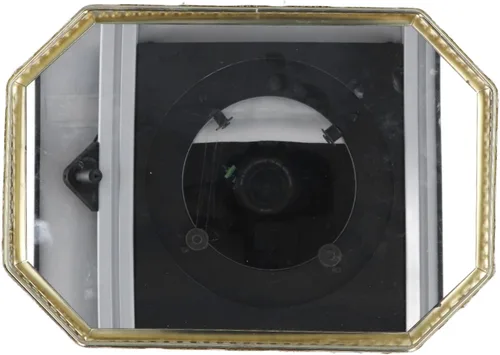 Vista 6 de Bandeja de espejo para mesa de té, plato decorativo grande, plato de fruta, bandeja de hierro dorado retro