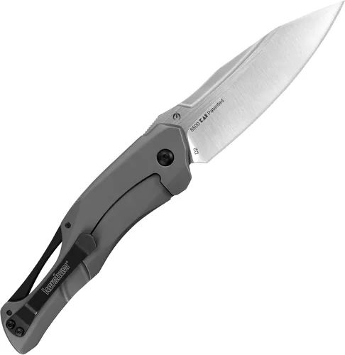 Vista 3 de Kershaw Cuchillo de bolsillo de punta de lanza colateral, hoja de 3.4 pulgadas, apertura asistida SpeedSafe, bloqueo de marco (5500)