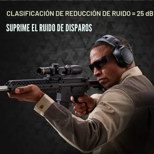 Vista 5 de Peltor Sport Tactical 500 - Orejeras de protección auditiva Bluetooth, clasificación de reducción de ruido de 25 dB, auriculares electrónicos